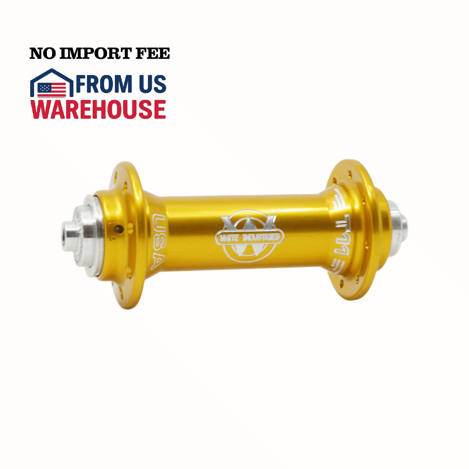T11 Front Hub, Spoke Count 16, Color Gold, Axle Type QR x 100mm, Weight: 92g