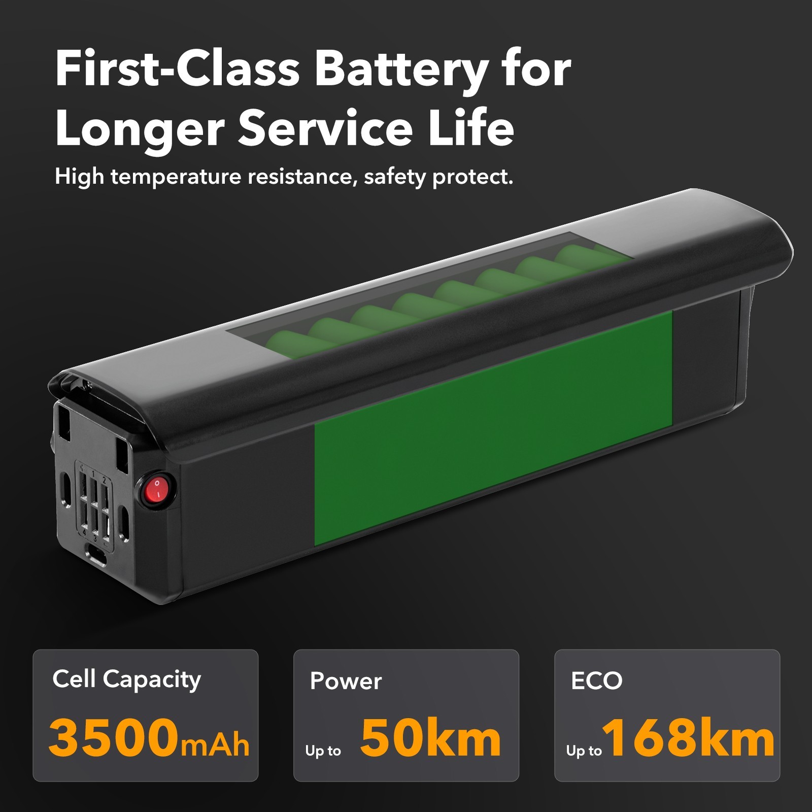 48V14Ah Ranger-S Spare Battery Horizon Electric Bike Battery for Heybike