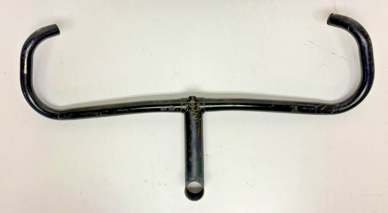 Vintage 1990s GT 560mm C-C Aluminum Bullhorn Handlbar & GT 140mm CrMo Stem