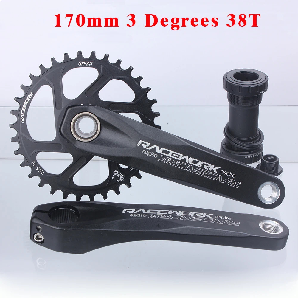 Mountain Bike Crankset 170/175mm Crank Narrow Wide Chainring 32-38T Crankset