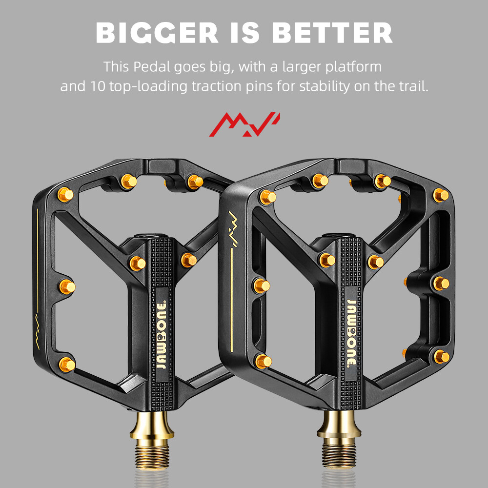 Mountain Bike Pedals MTB Flat Platform Pedal Aluminum 9/16 in DU Sealed Bearing