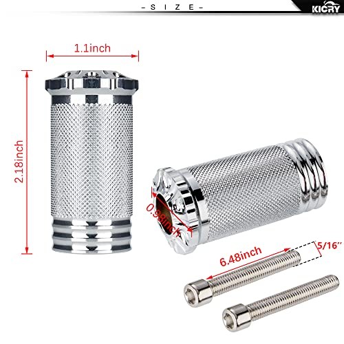 Shifter Peg Motorcycle Shift Lever Black CNC Billet Foot Pegs Chrome-A