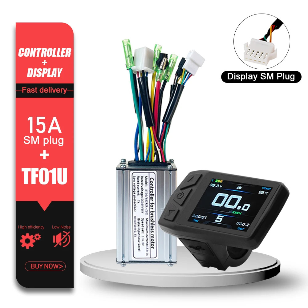 Electric Bike KT Brushless Controller 36V 48V 15A/17A/22A/30A/35A/50A SM Plug