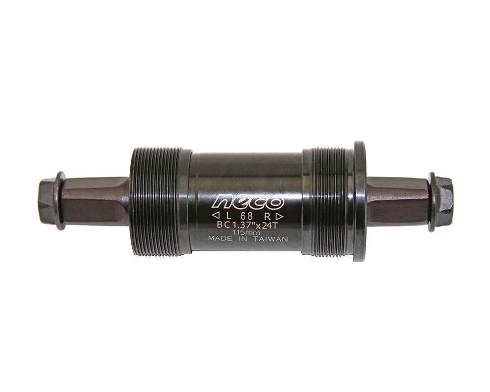NECO Bicycle Bottom Bracket Cartridge Square Taper 68mm x 115mm Sealed Black.