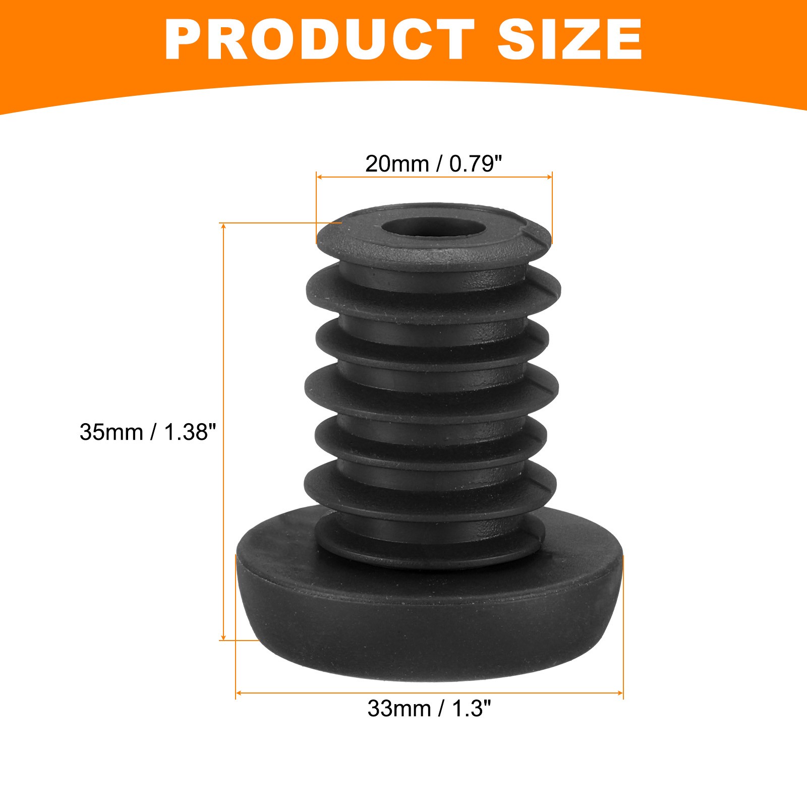 2 Pair Bike Handlebar End Plugs Bar End Caps for Most Bike Black