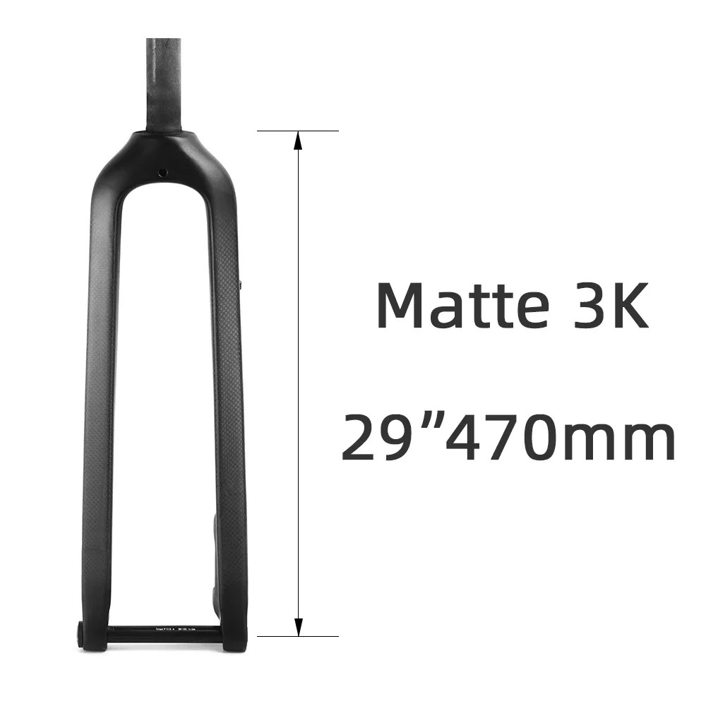 Mountain Carbon Bicycle Fork Bicycle Hard Fork Tube Thru Axle15*100mm Bike Parts