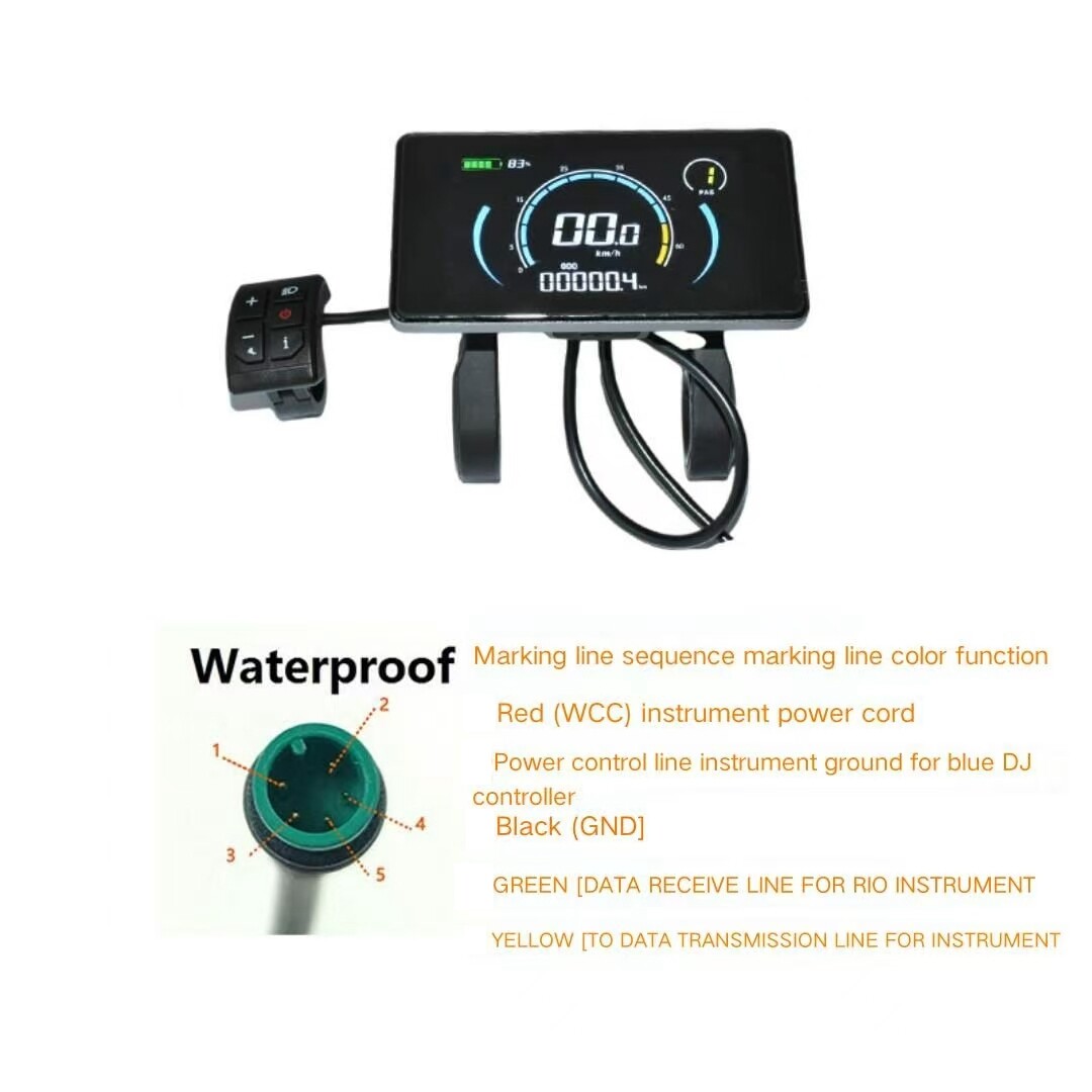 Ebike 24V/36V/48V/52V/60V/72V NFC SR-M808X LCD Display Speed Meter Control Panel
