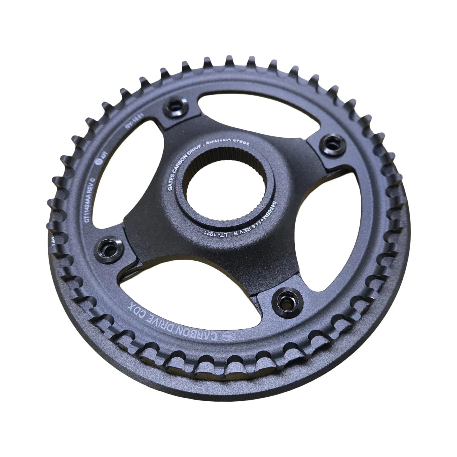 Gates Carbon CDX Drive 42T 4 Bolt Shimano Steps Belt Drive Cog Ring Alloy Black