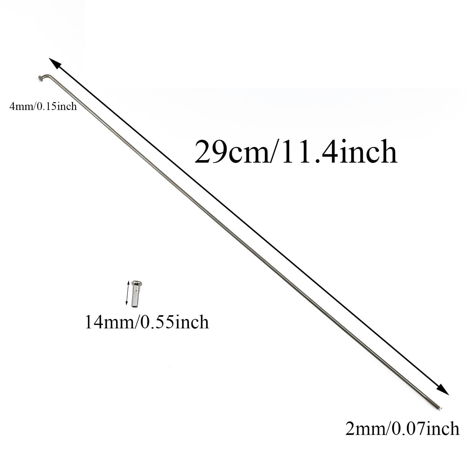 290mm/11.4inch Stainless Steel Spokes Mountain Bike/Road Bike 14G MTB Spokes …