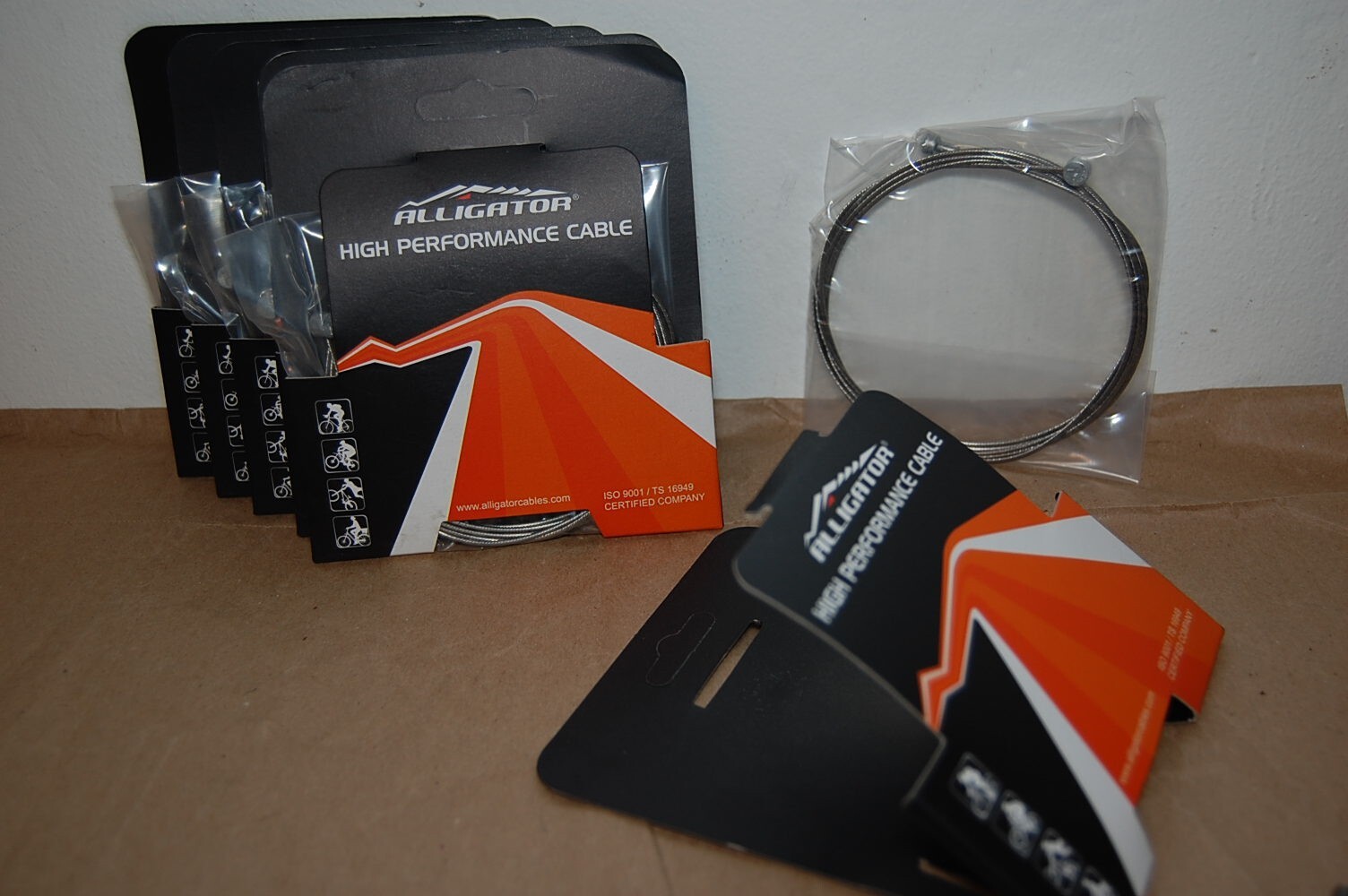 Lot of Six (6) Alligator Brand Slick Stainless Inner Brake Cable Road/Mountain