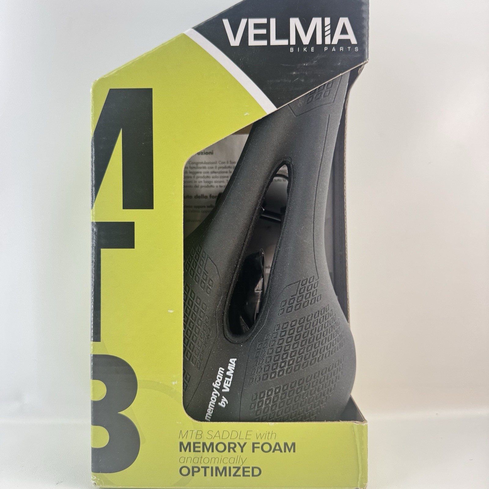 Velmia Bike Saddle MTB Racing Seat Memory Foam Comfort Bicycle Saddle Black New
