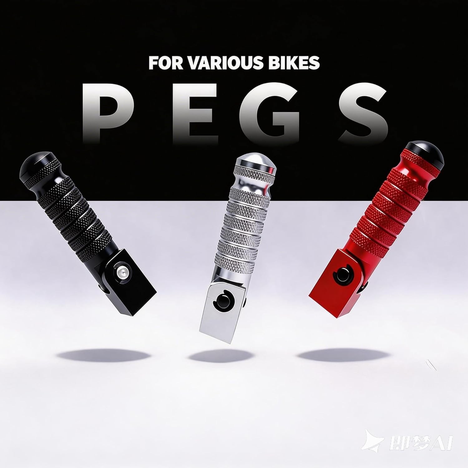 M8 Folding Foot Pegs E-Bike Motorcycle 90 Degree Bicycle Passenger Extendable