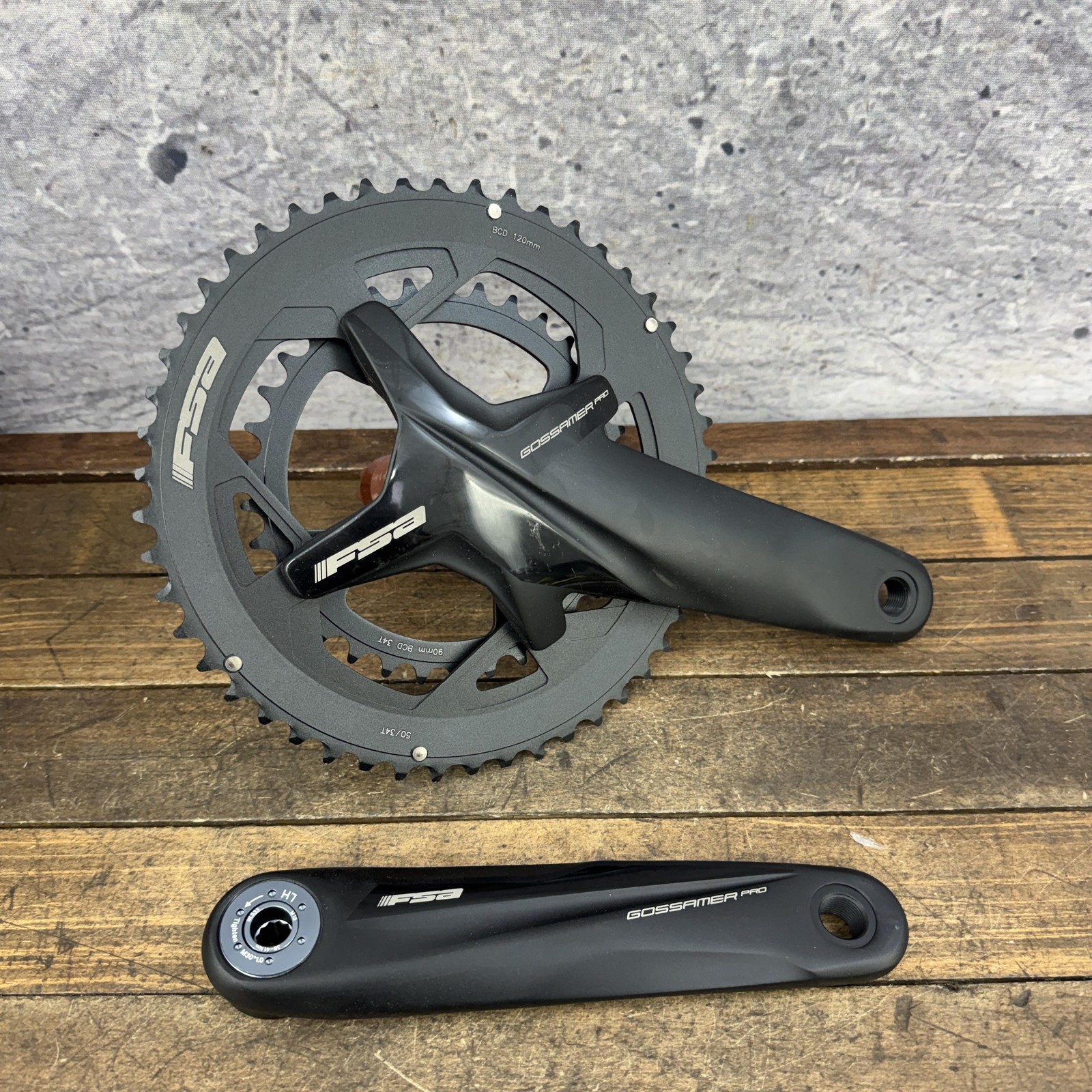 FSA Gossamer Pro Crankset 170mm 50/34T 120/90 BCD 386EVO Double Road Bike Black