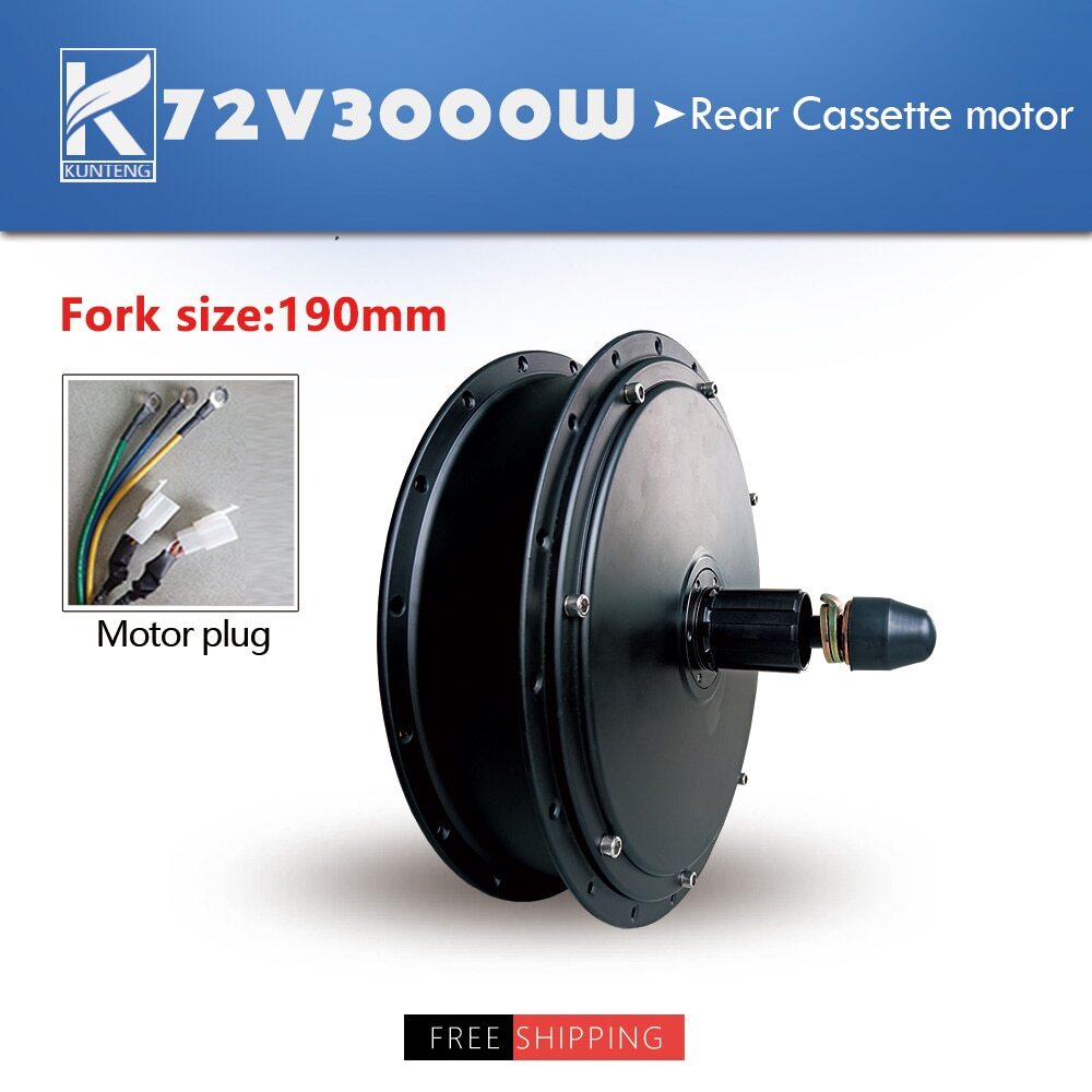 Fat Tire Bicycle 48V 1000W 1500W 72V 3000W Snow Ebike Brushless Gearless Motor