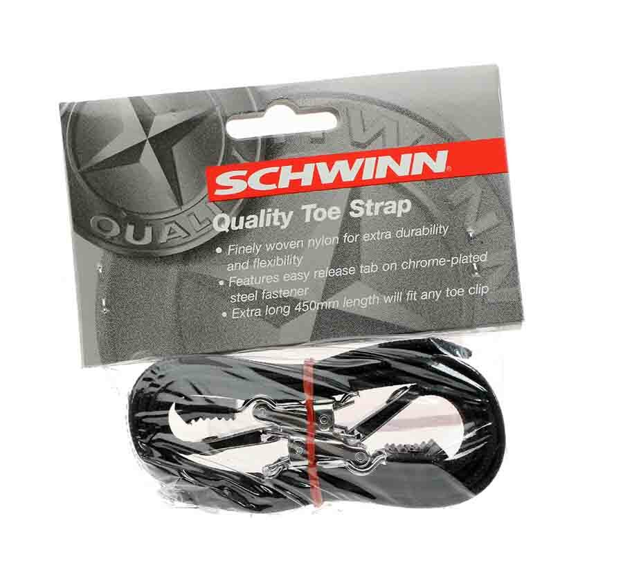 Schwinn Quality Toe Straps Nylon Fixed Gear Single Speed Black 450mm NOS NEW