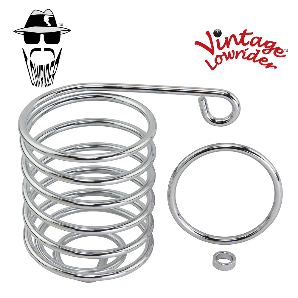 VINTAGE LOWRIDER ROUND STEEL CHROME BASEBALL BAT HOLDER MOUNTS ON AXLE