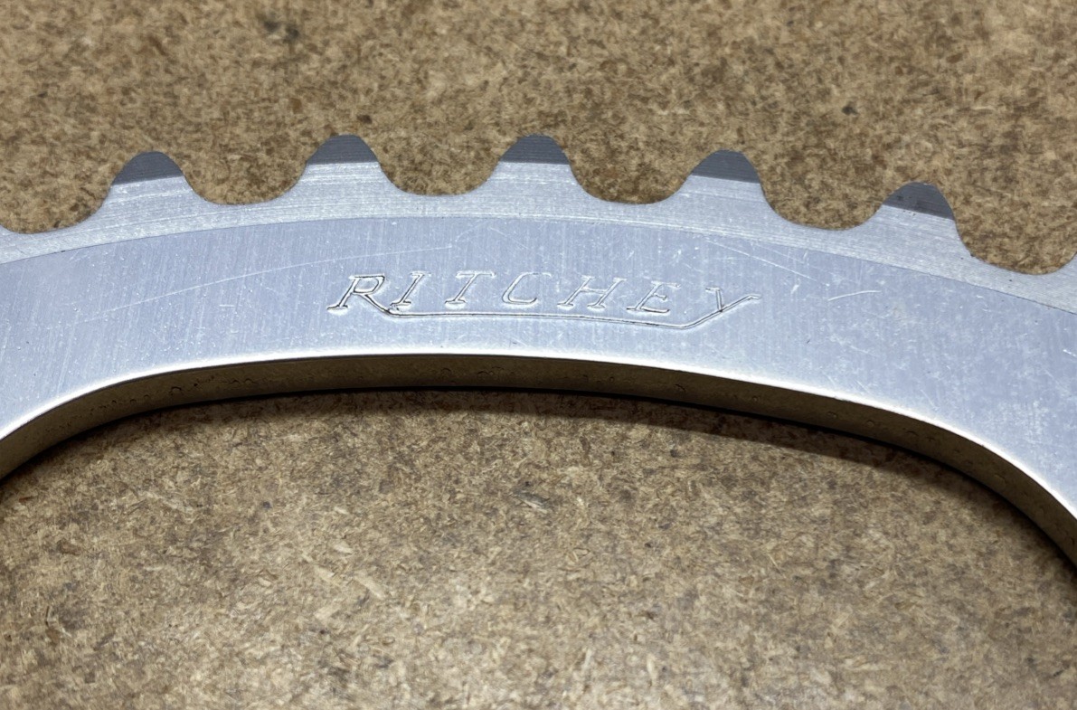 NOS Vintage RItchey Logic Alloy Chainring 110BCD 53T Made in Japan RARE!