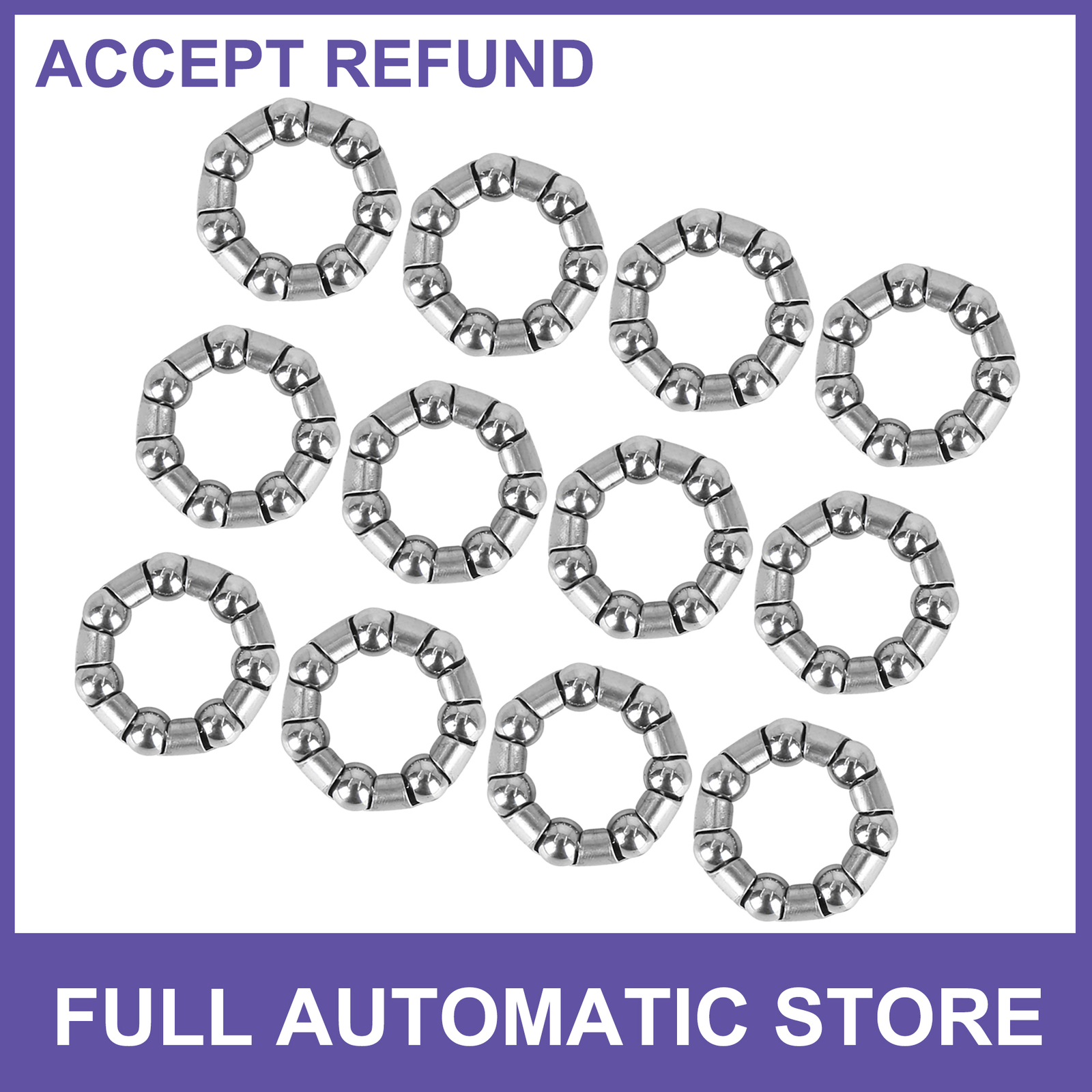 TWELVE 25mm x 7 Ball Crank Bearings Rear Wheel Bearing Retainer for Bicycle Bike