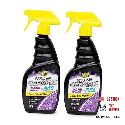92183-2PK Hybrid Ceramic Rain Repellent and Glass Cleaner 16 Fl Oz (Pack of 2)