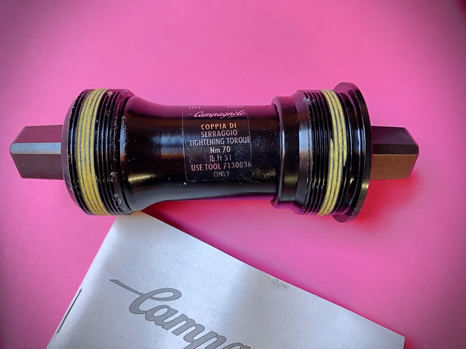 Campagnolo Centaur Bottom Bracket ITA THREAD AXLE 111mm NEW