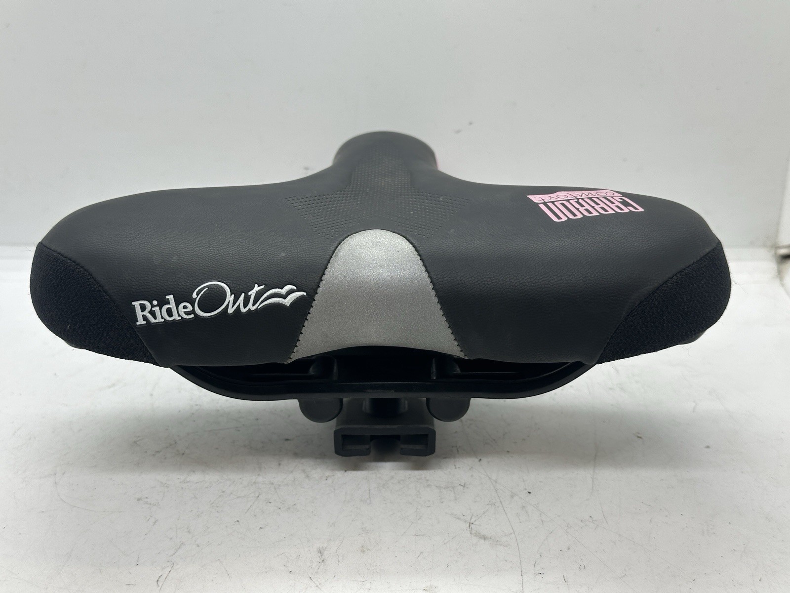RideOut Technologies Carbon Comfort Saddle Short Nose Pink Black Unique Shape