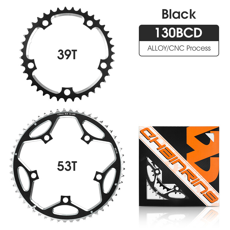 WEST BIKING Road Bike Chainring 130BCD 39/53T Tooth Plate for 8/9/10/11 Speed