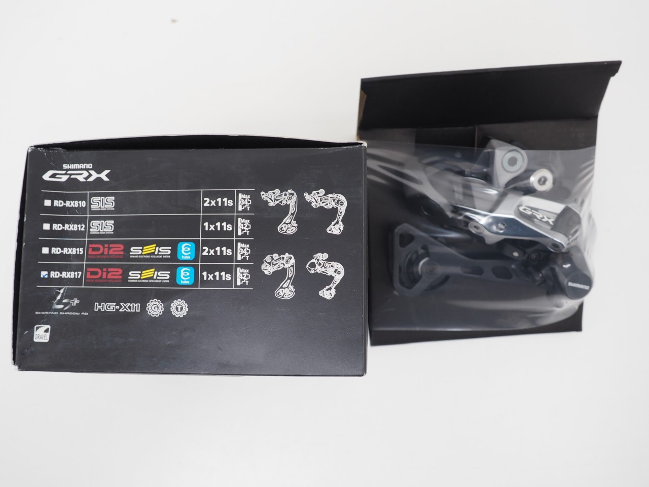 NEW! Shimano GRX RD-RX817 Di2 1×11-Speed 42T Max Gravel Bike Rear Derailleur