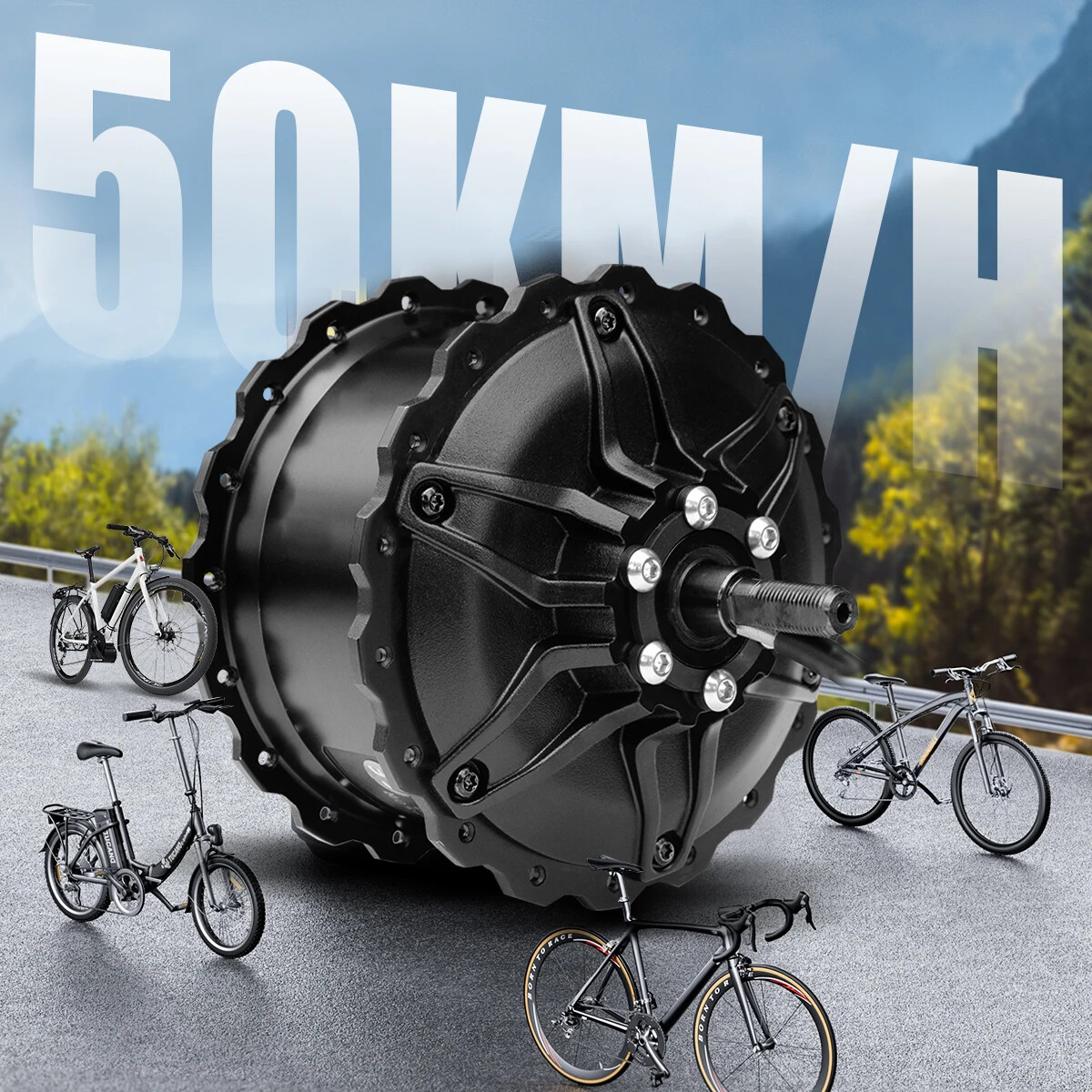 Electric Bike Fat Tire Motor 48V 750W 4.0Tire Hub Motor Wheel Dropout 170-175mm