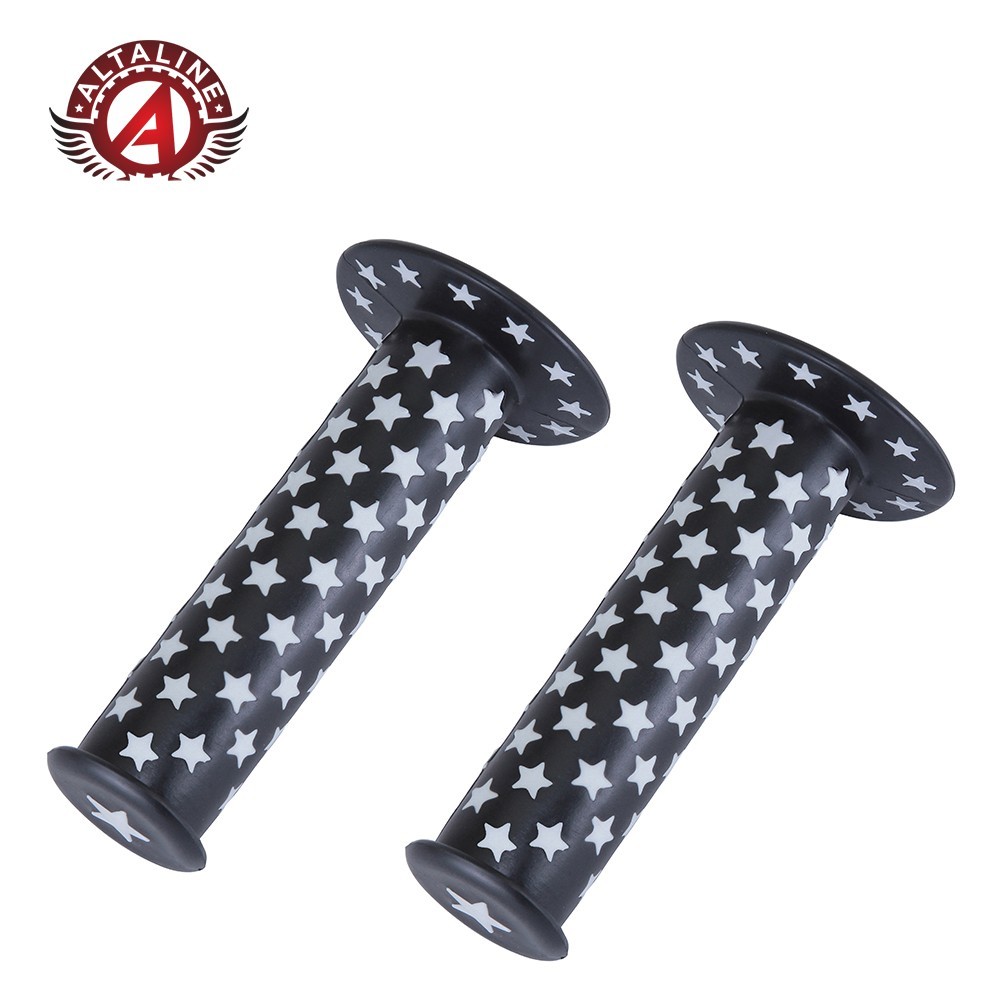 AltaLine Retro Star Pattern Durable Handlebar Grips 7/8″ 124mm PVC – BMX/Cruiser