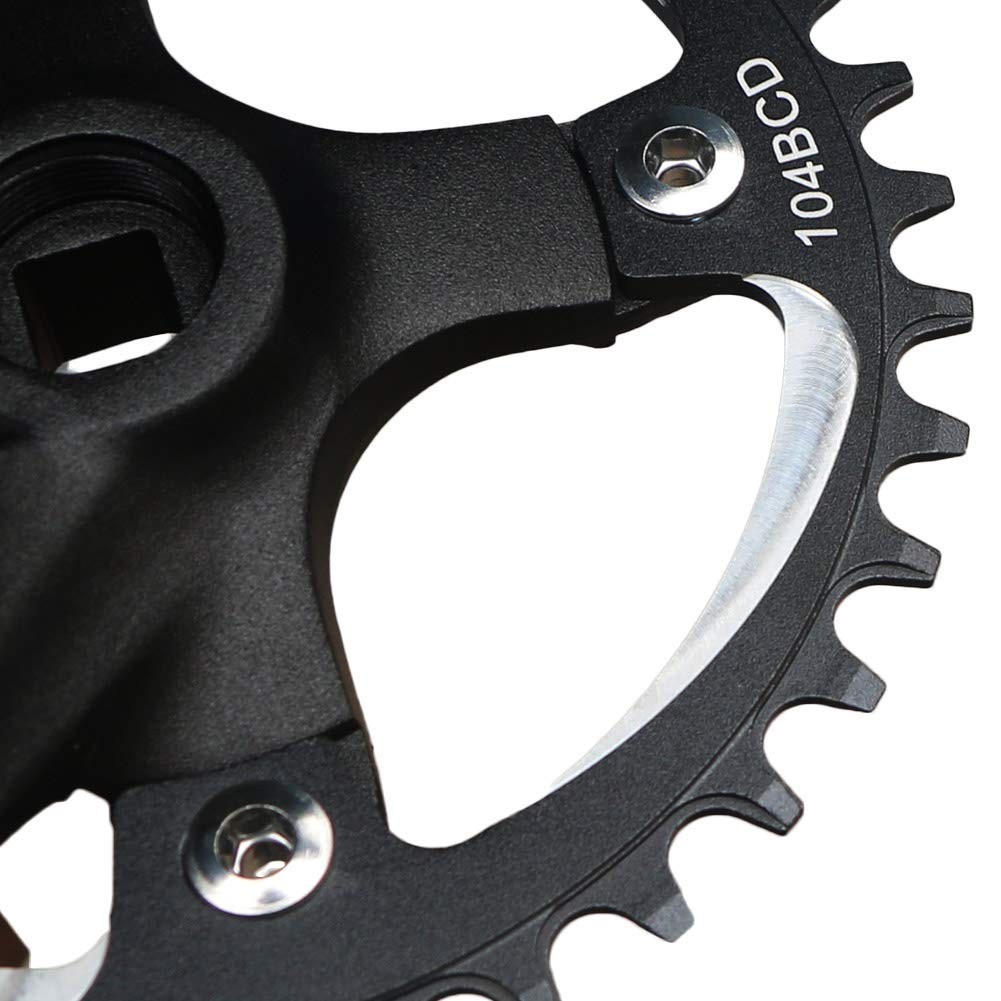 Mountain Bike Crank Arm Set 104 BCD Square Taper 152mm 165mm 170mm Crankset