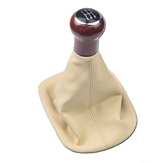 5/6 Speed Gear Stick Shift Knob Leather Boot for VW Passat b5 5 speed beige