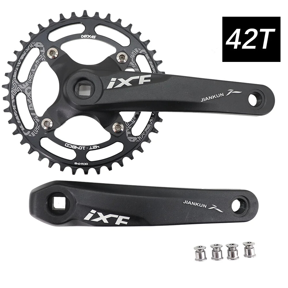 MTB Square Taper Crankset 104BCD Chainring 170mm/175mm, 30T-42T, 1x/2x/3x Speed