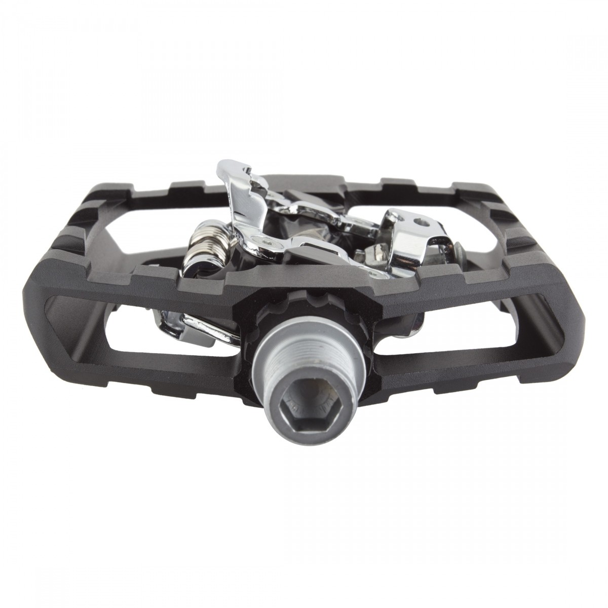 Origin8 Fiend! All-Mountan Double Clipless SPD 9/16″ Chromoly Axle Black/Silver