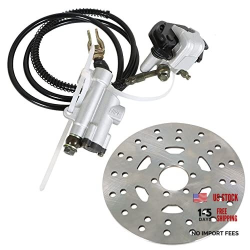 Rear Hydraulic Brake Assembly 1.55m Cylinder Caliper and Disc Kit Replacement