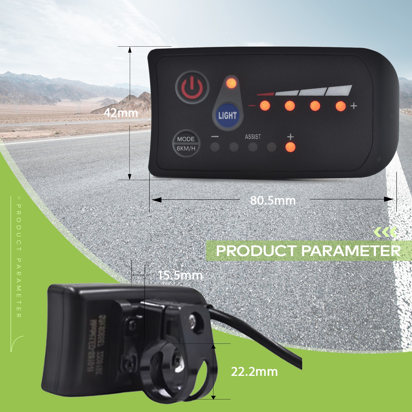 UART2 Waterproof Bicycle Computer S810 Backlit LCD Tracking for All Terrains