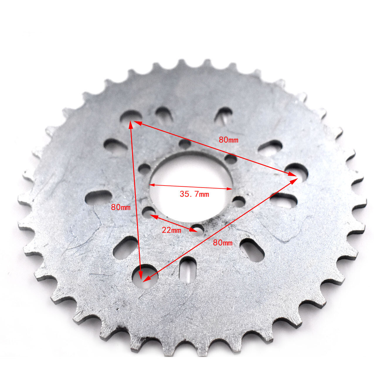 36 Tooth Sprocket For 2 Stroke 415 Chain 49cc 50cc 60cc 80cc Motorized Bicycle