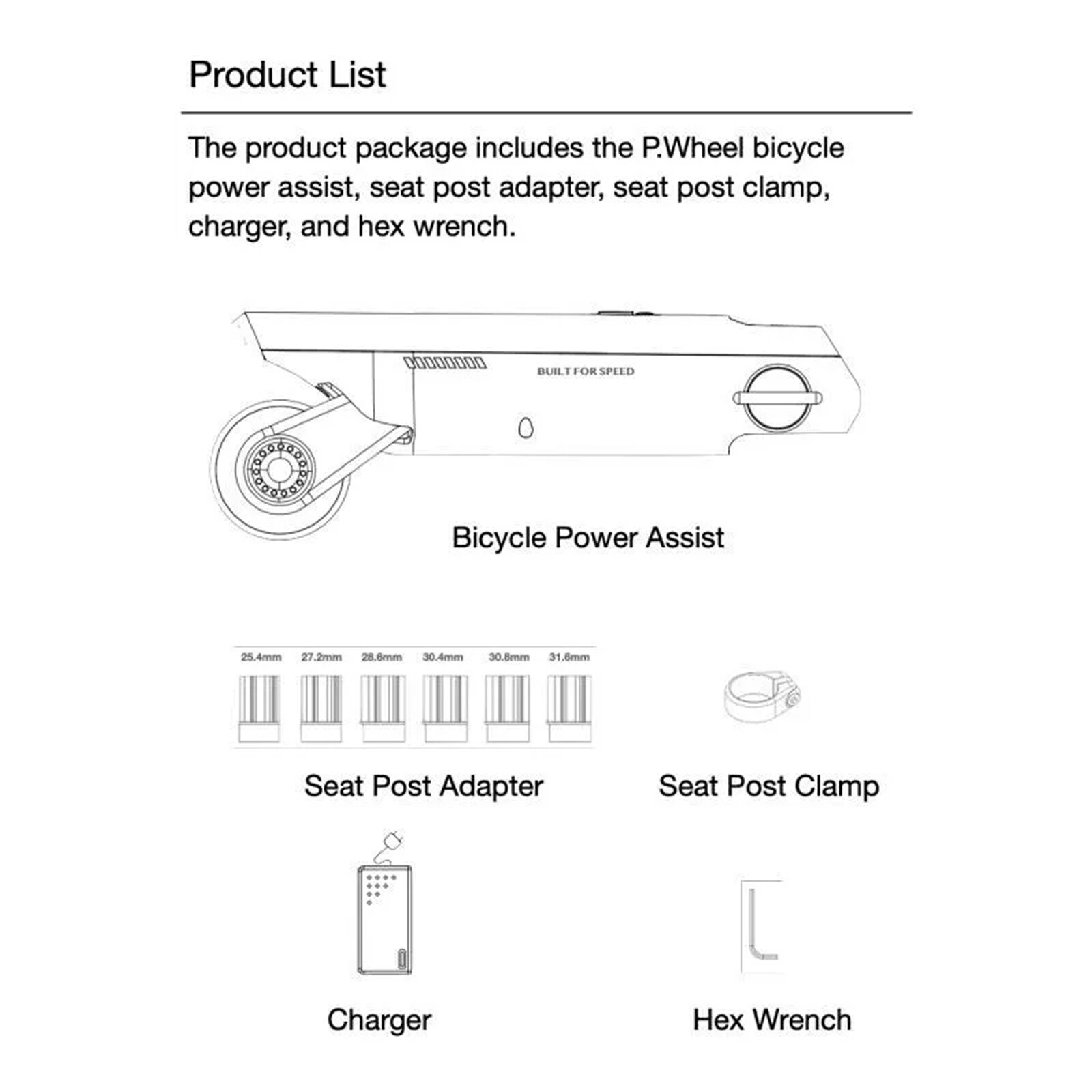 For Intelligent Pedal Assist System Electric Bike Conversion Kit with Battery