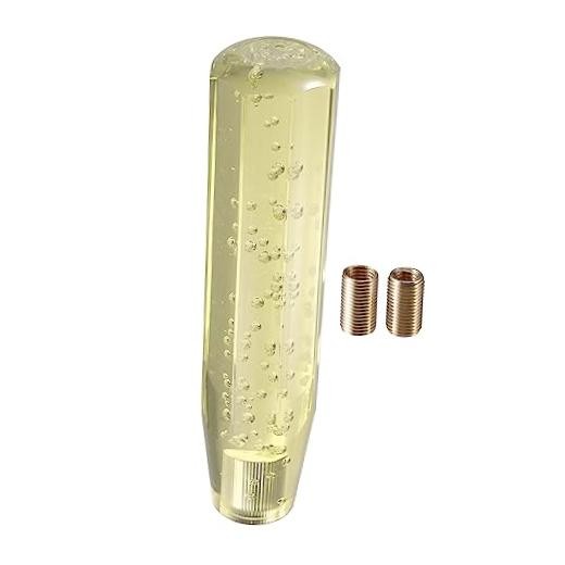 Gear Shift Knob Stick, 20cm Faux Crystal Transparent Bubble Gear Shifter Yellow