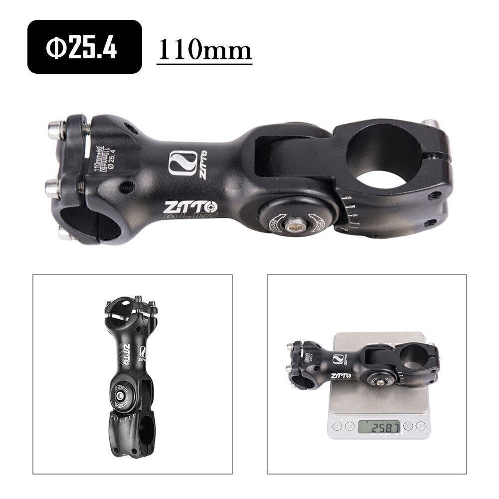 ZTTO Adjustable Stem MTB Road Bike Bicycle Handlebar Stem 60° 31.8* 90/110/130mm