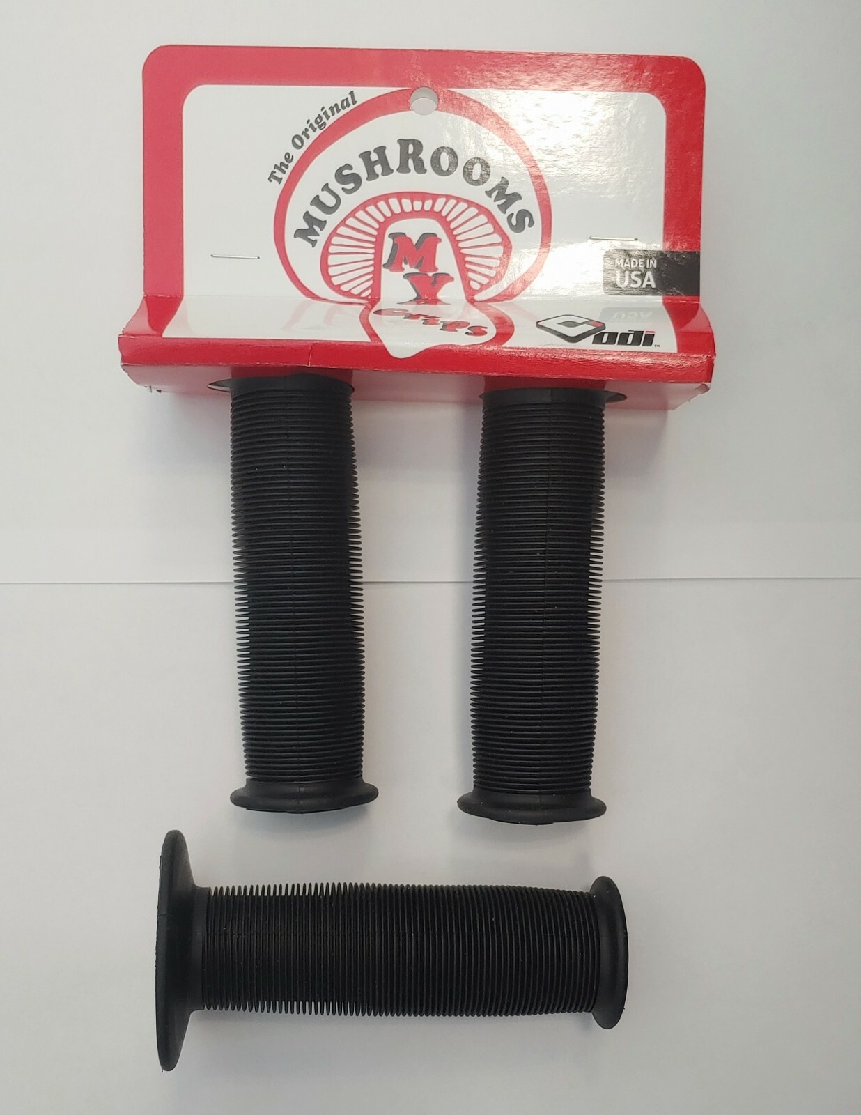 OLD SCHOOL BMX ODI MUSHROOM GRIPS BLACK