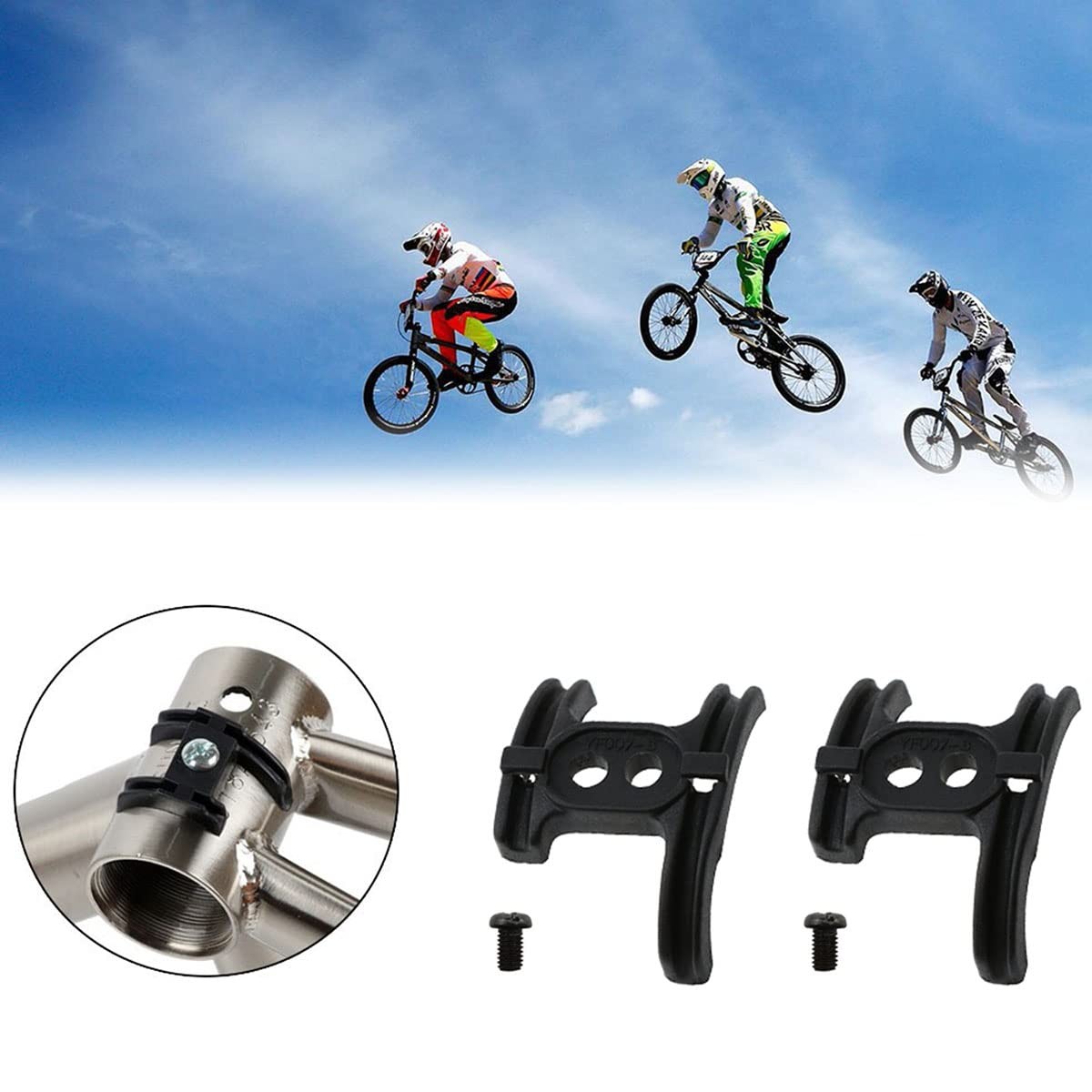 Haidong Bike Bottom Bracket Cable Guides ‎6.42 x 2.6 x 1.14″, Black