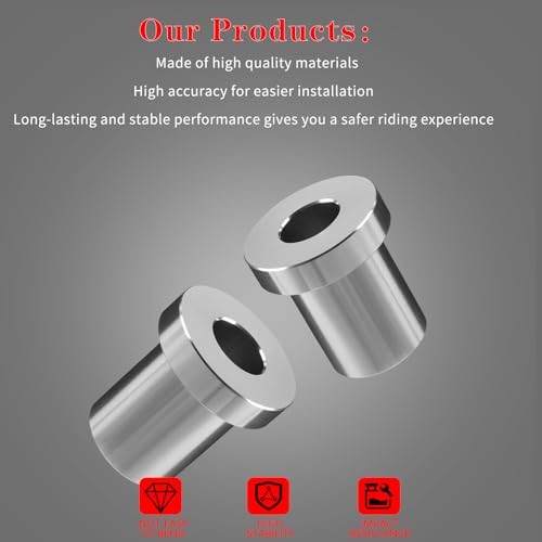 CNC Solid Billet Handlebar Riser Bushings Fit for Touring/Street Chrome