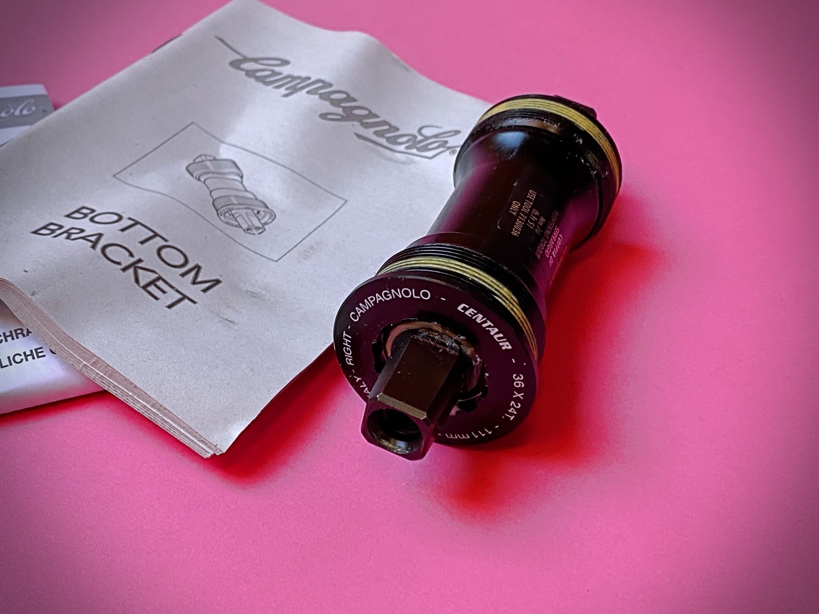 Campagnolo Centaur Bottom Bracket ITA THREAD AXLE 111mm NEW
