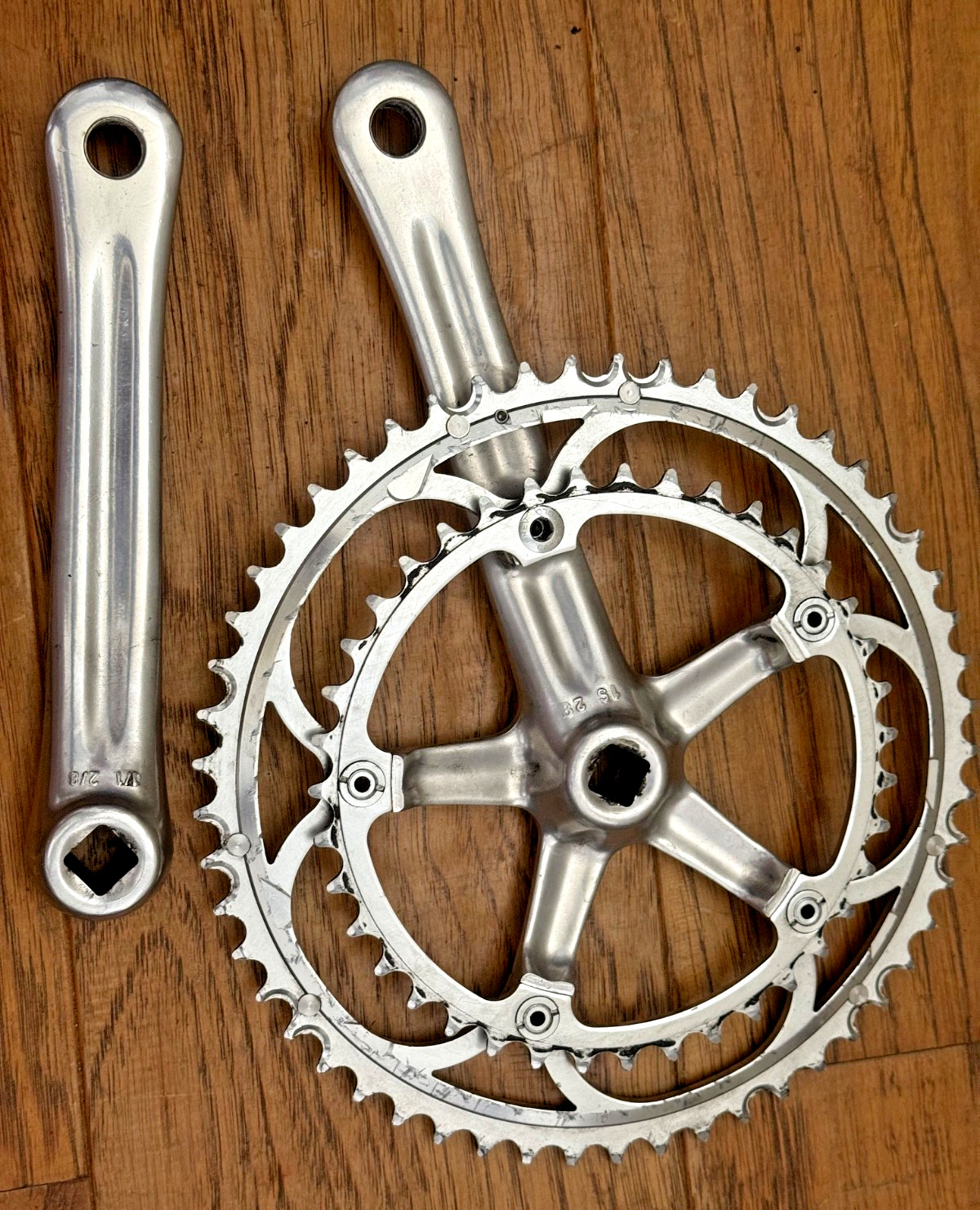 CAMPAGNOLO RECORD 10 SPEED ROAD BICYCLE 172.5 MM 53/39 TOOTH CRANK SET w/ BB ITL
