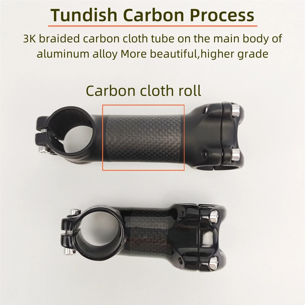 MTB Road Mountain Bicycle Carbon Alloy Stem 31.8*60-120mm 6/17 Degrees Bike Stem