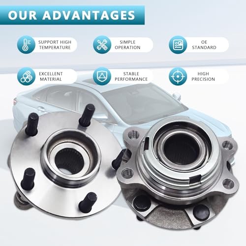 2 PCS 513296 Front Wheel Hub and Bearing Assembly Fit for 2007-2021 Pair 513296