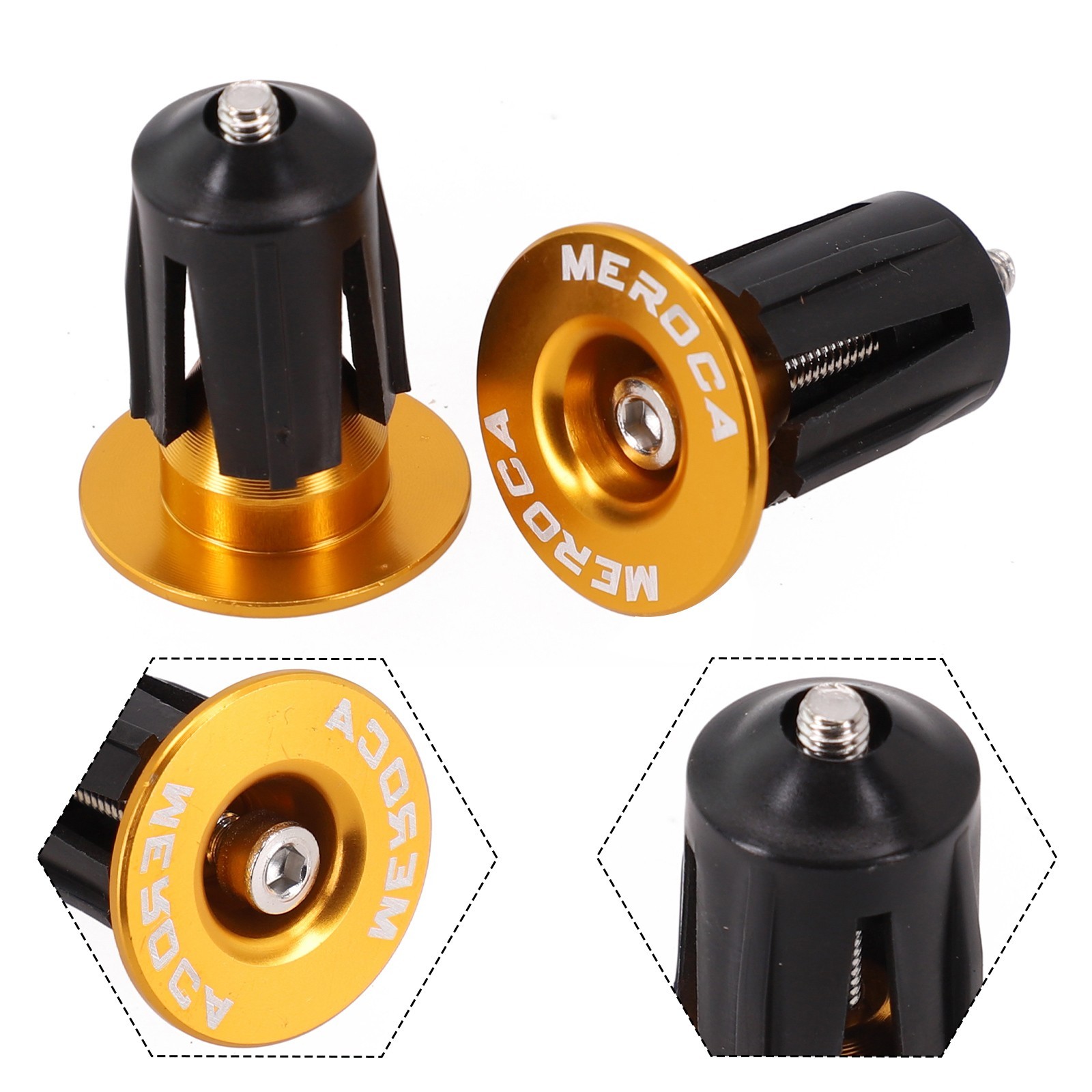 Modern Aluminum Alloy Handlebar Grips Bar End Cap for MTB Road Bicycle (Pair)