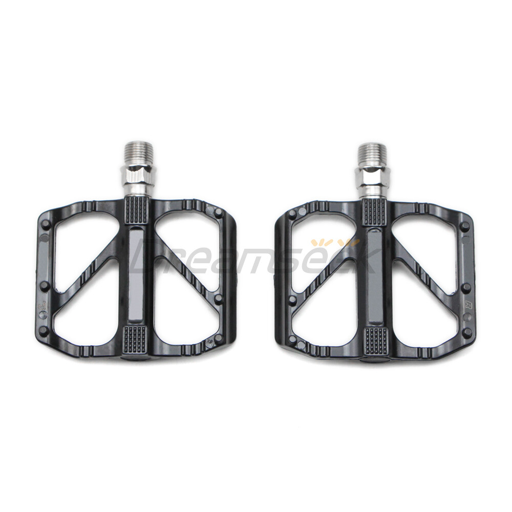 Bike Pedal 9/16″ DU Bearing Sealed Flat Platform Road Bicycle Aluminum Non-Slip