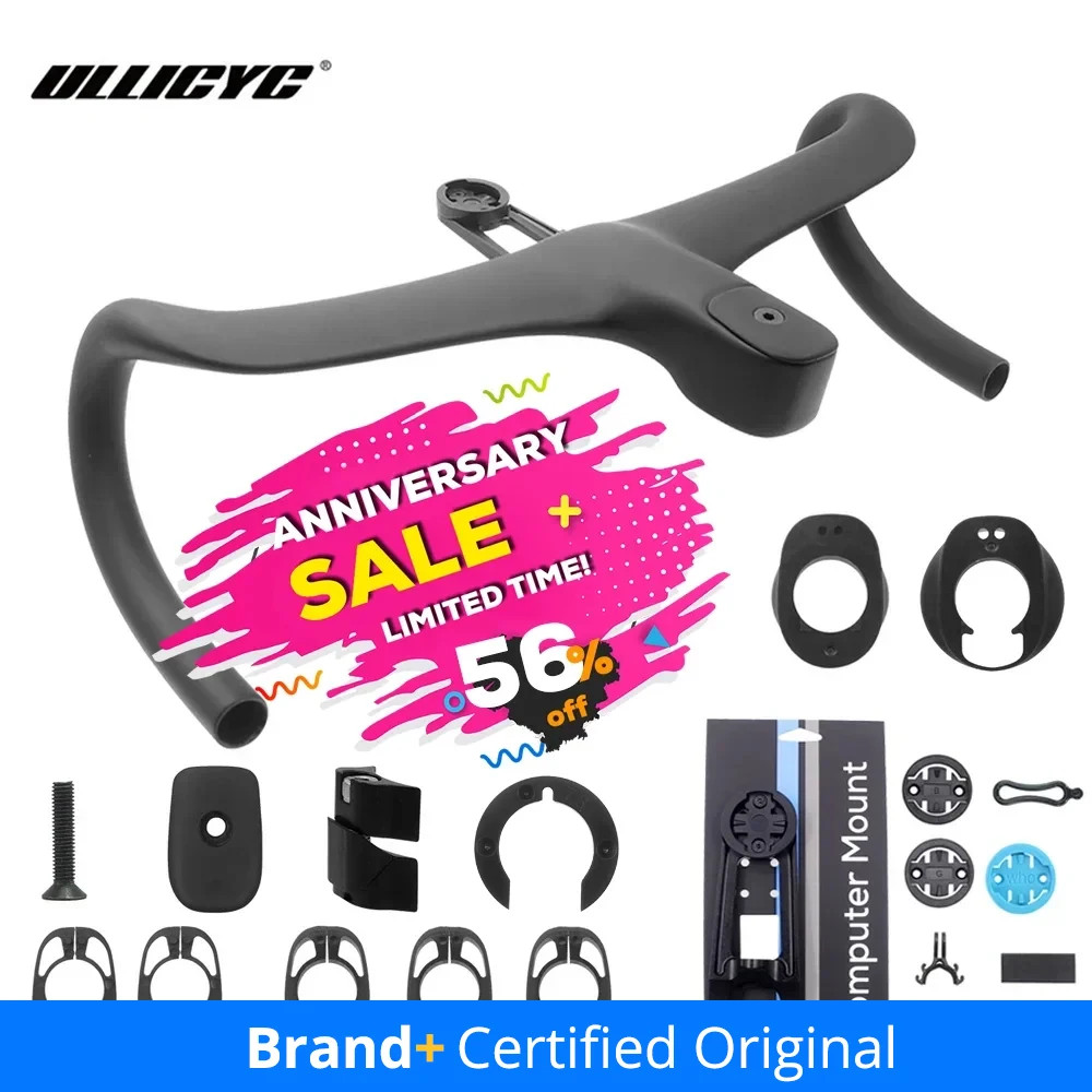 Carbon Internal Cable Integrated Road Bicycle Drop Bar 360-380mm with Spacers
