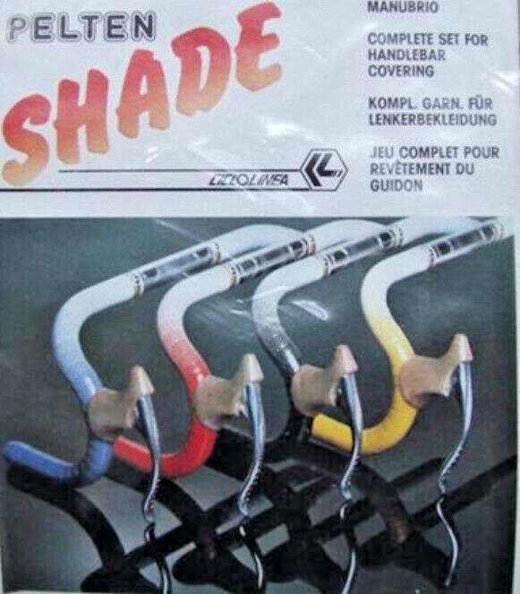 NOS VINTAGE ciclolinea shade handlebar tape bar tape cap chrome two tone black white